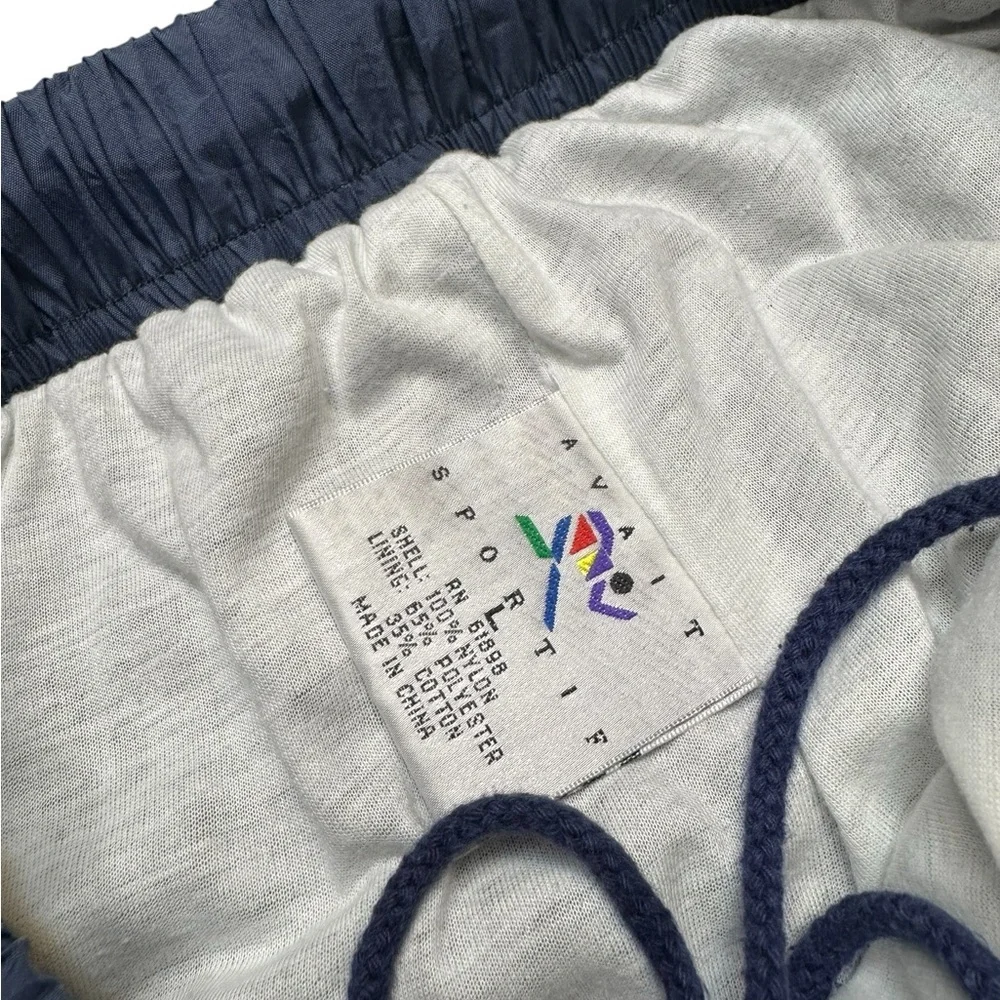 🎽 Vintage AVAIT Sportif Mens Navy Track Windbreaker Pants Zip Cuff Joggers L 🎽